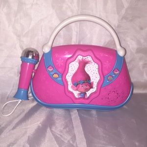 Trolls 💕 CUTE Poppy “Boom Box” with Mic- WORKS!💕